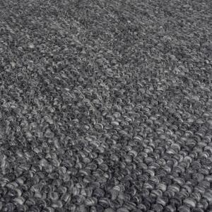 Tmavosivý vlnený koberec Flair Rugs Minerals, 80 x 150 cm