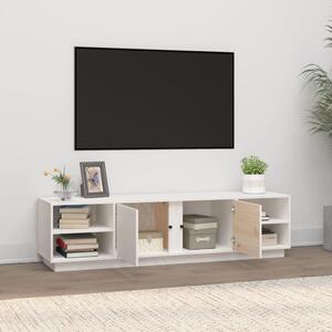TV skrinka biela 156x40x40 cm masívna borovica