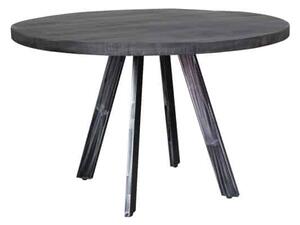 Sivý okrúhly jedálenský stôl Iron Craft 120 cm mango»
