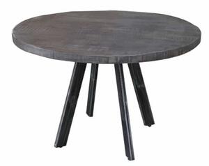 Sivý okrúhly jedálenský stôl Iron Craft 120 cm mango»
