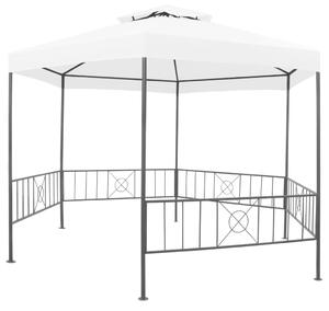 Záhradný altánok 323x275x265 cm, biely 180 g/m²