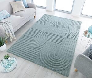 Tyrkysovomodrý vlnený koberec Flair Rugs Zen Garden, 120 x 170 cm