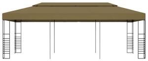 Záhradný altánok 6x3x2,7 m, sivohnedý 180 g/m²