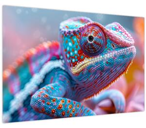 Obraz - Sfarbený chameleón (90x60 cm)