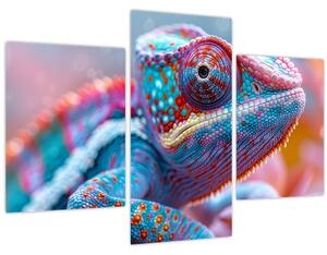 Obraz - Sfarbený chameleón (90x60 cm)