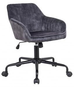 Sivá zamatová kancelárska stolička Turin s područou »