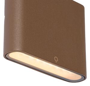 Moderné vonkajšie nástenné svietidlo hrdzavohnedá 11,5 cm vrátane LED IP65 - Batt