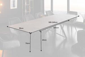 Jedálenský stôl Atlas 180-220-260cm betón-Optik keramika »