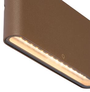 Moderné vonkajšie nástenné svietidlo hrdzavohnedá 17,5 cm vrátane LED IP65 - Batt