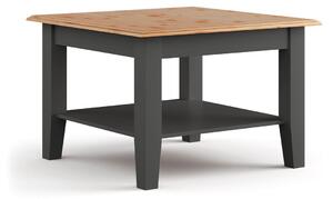 Konferenčný stolík malý, borovica, farba grafit - prírodná borovica, séria Belluno Elegante
