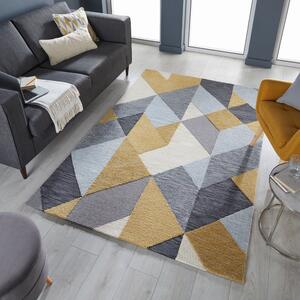 Sivo-žltý koberec Flair Rugs Icon, 160 x 230 cm