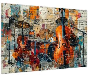 Obraz - Hudobné nástroje (90x60 cm)