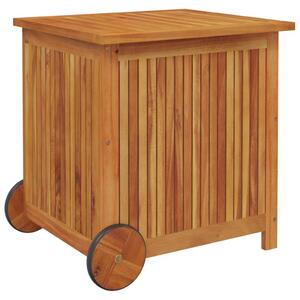 Záhradný úložný box s kolieskami 60x50x58 cm masívna akácia
