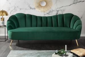 Sofa Arielle 220 cm zamat fľaškovo zelená »