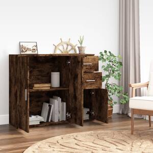 Komoda dymový dub 91x29,5x75 cm spracované drevo