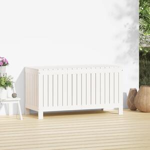 Záhradný úložný box biely 115x49x60 cm masívna borovica