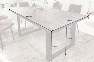 Jedálenský stôl Wotan II 180 cm agát Teak šedý »