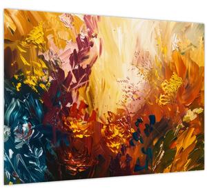 Obraz - Abstraktná maľba kvetov (70x50 cm)