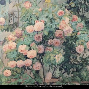 Fototapeta Okamih odpočíva v ružovej záhrade Samolepící 250x250cm