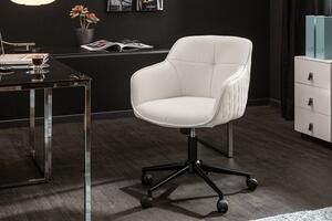 Kancelárska stolička Euphoria biela umelá koža »