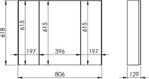 Elita Basic skrinka 80.6x12.9x61.8 cm závesné bočné 904654