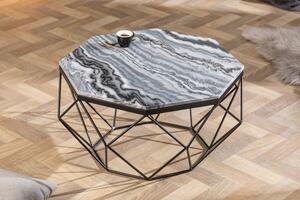 Konferenčný stolík Diamond 70 cm mramor sivý »