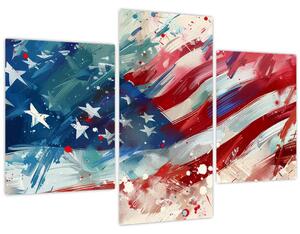Obraz - Vlajka USA (90x60 cm)