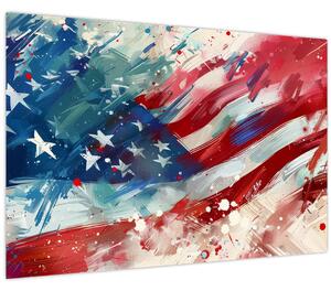 Obraz - Vlajka USA (90x60 cm)