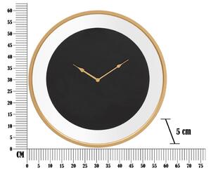 Čierne nástenné hodiny Mauro Ferretti Fashion, ø 60 cm