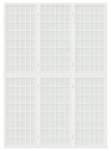 Skladací paraván s 3 panelmi, japonský štýl 120x170 cm biely