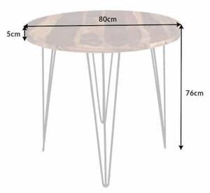 Jedálenský stôl Makassar 80cm kruh sheesham »