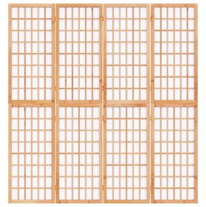 Skladací paraván so 4 panelmi japonský štýl 160x170 cm