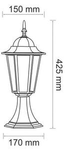 Vonkajšia lampa 1xE27/20W/230V IP43 42,5 cm čierna