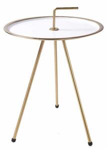 Bielo-zlatý konferenčný stolík Simply Clever 36cm