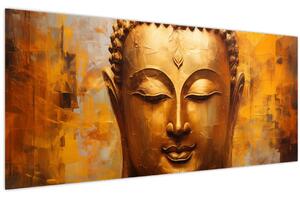 Obraz - Budha, olejomaľba (120x50 cm)