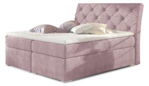 Čalúnená manželská posteľ s úložným priestorom Beneto 160 - ružová (Omega 91)