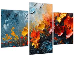 Obraz - Abstraktná maľba kvetov III. (90x60 cm)