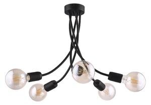 Jupiter 1640 - Luster na tyči LUCE 5xE27/60W/230V čierna