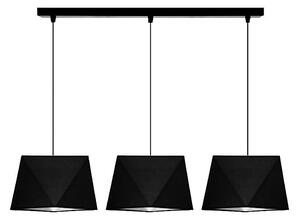 Luster na lanku DIAMENT 3xE27/60W/230V čierna