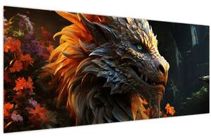 Obraz - Drak (120x50 cm)