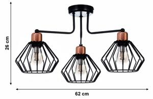 Prisadený luster PORTO 3xE27/40W/230V