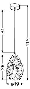 Luster na lanku GRAN 1xE27/60W/230V