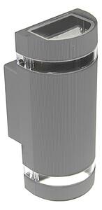 Vonkajšie nástenné svietidlo KORTEK 2xGU10/30W/230V IP44 šedá