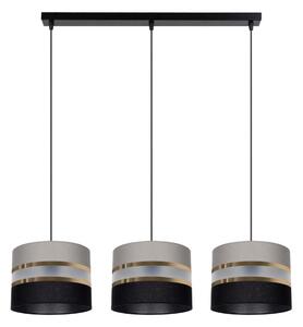 Luster na lanku CORAL 3xE27/60W/230V čiernošedá