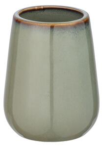 Zelený keramický pohárik na kefky Wenko Sirmione