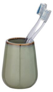 Zelený keramický pohárik na kefky Wenko Sirmione