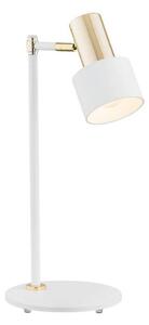 Argon 4256 - Stolná lampa DORIA 1xE27/15W/230V biela/mosadz