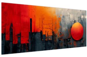 Obraz - Abstraktná maľba mesta (120x50 cm)