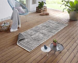 NORTHRUGS - Hanse Home koberce Kusový koberec Twin Supreme 103860 Black / Cream – na von aj na doma - 80x250 cm