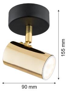 Argon 4208 - Stropné bodové svietidlo LAGOS 1xGU10/5W/230V mosadz/čierna
